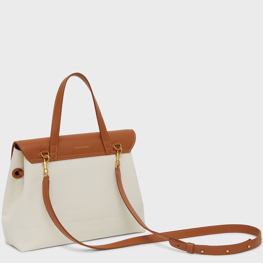 Women's Mansur Gavriel Soft Lady Bucket Bags Cream / Brown | AU 5078JF